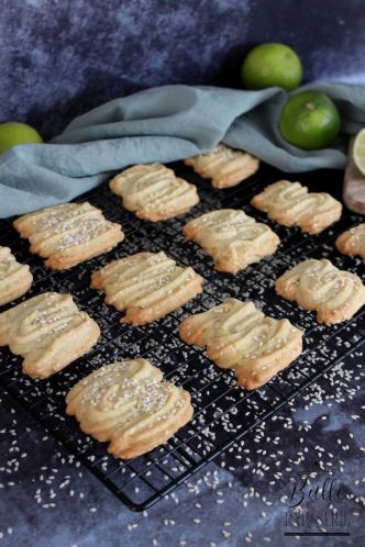 Sablés viennois Citron vert-Sésame blanc
