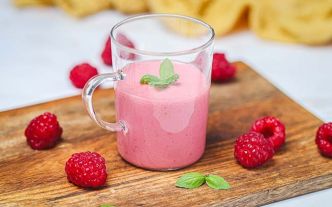 Smoothie framboise express et délicieux !