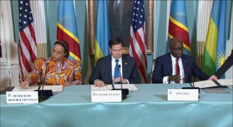 Washington : la RDC et le Rwanda initialent un accord de paix