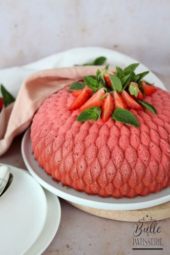 Entremets Fraise-Menthe