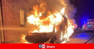 Frasnes-lez-Buissenal : Une camionnette en feu endommage une façade