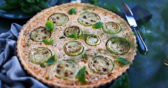 Tarte courgettes, feta et ricotta inratable