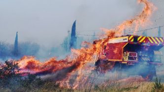 Deux pompiers blessés et hospitalisés, 20 hectares partis en fumée : un impressionnant incendie mobilise 60 soldats du feu à Carcassonne
