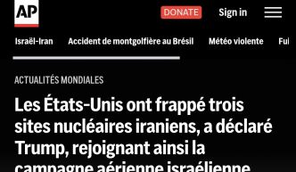 Entrée en guerre des Etats-Unis contre l'Iran confirmée par Donald Trump