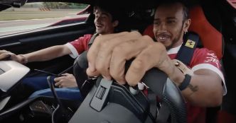 Lewis Hamilton fait peur à Charles Leclerc en Ferrari F80