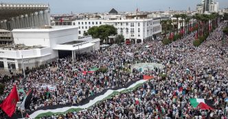 Marée humaine à Rabat contre les massacres à Gaza et les frappes en Iran
