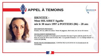 Joggeuse disparue : le corps d'Agathe Hilairet aurait été déplacé post mortem