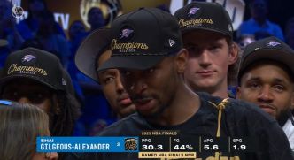 Shai Gilgeous-Alexander MVP des Finales NBA 2025 !