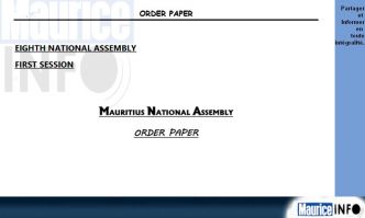 Order Paper de la séance parlementaire du 24 juin 2025