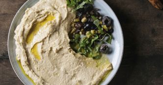 Houmous simplissime aux olives