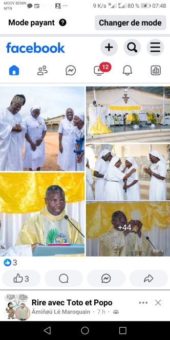 Double jubilé à la Paroisse Saint Isidore d’Adovié de Hêvié à Abomey-Calavi: LE PRÉSIDENT VLAVONOU PARTICIPE À L'ACTION DE GRÂCE DES SOEURS DE NOTRE DAME DES APÔTRES