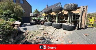 Accident spectaculaire à Ramegnies-Chin où un convoi agricole se retourne dans l'allée d'une maison : "J'ai vu ma vie défiler”