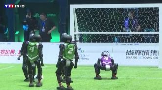 Chine : des robots pilotés par l'IA jouent à un match de football | TF1 INFO