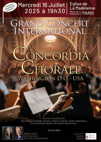 Grand Concert International : Soirée Américaine à la Madeleine