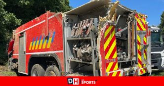 Un camion de pompiers accidenté dans le Brabant Wallon (PHOTOS)