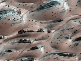 Cascades de sable noir sur Mars