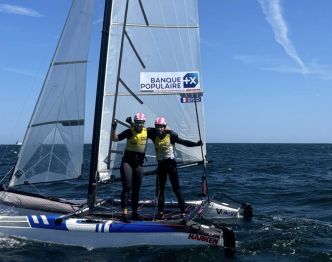 Série Olympiques. Tim Mourniac et Aloïse Retornaz en Or en Nacra 17 à Kiel