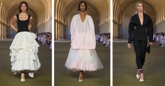 Avec Deva Cassel, Natalia Vodianova et Mona Tougaard au casting, Jacquemus présente "Le Paysan" à Versailles
