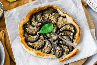 Tarte tatin d'aubergines