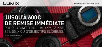 ODR Panasonic été 2025 : jusqu'à 600 € de remise sur le plein format Lumix (S5 II, S5 IIx, S9 et objectifs)