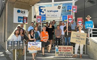 Réforme de l'audiovisuel public : des salariés de France 3, d'Ici et de l'Ina en grève en Bretagne