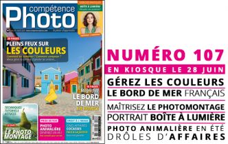 Compétence Photo Numéro 107 : Pleins feux sur les couleurs • Le bord de mer en France • Portrait et boîte à lumière • Photo animalière
