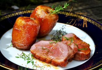 Magret de canard, pommes rôties au thym, sauce au Bovril