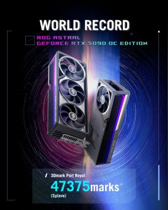 La carte graphique ASUS ROG Astral RTX 5090 OC bat un record du monde sous 3DMark Port Royal