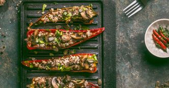 Pour ces poivrons farcis mettez votre four au repos et essayez une cuisson à la plancha !