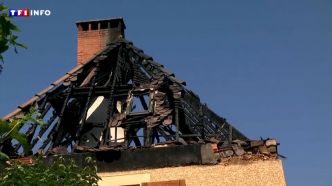 Maison foudroyée, torrents de boue... Les images des gros dégâts des orages dans les Alpes | TF1 INFO