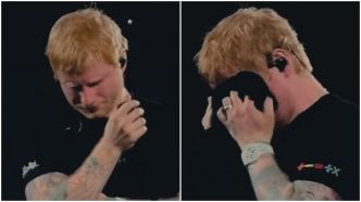 "Je ne veux pas la chanter..." : Ed Sheeran fond en larmes en plein concert