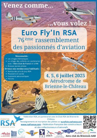 Événement. 76e rassemblement de la Fédération RSA, Euro Fly'in RSA