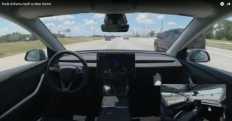 Ce Tesla Model Y se livre tout seul chez son futur propriétaire (et c'est tout de même impressionnant)