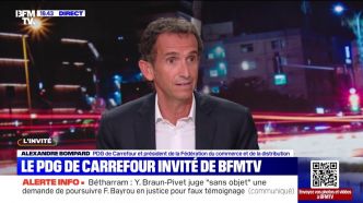 Hausse de la TVA sociale: "Je pense que c'est une très mauvaise idée", affirme Alexandre Bompard, PDG de Carrefour et président de la Fédération du commerce et de la distribution