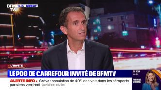 Canicule: "On a eu des chiffres records de vente d'eau", annonce Alexandre Bompard, PDG de Carrefour et président de la Fédération du commerce et de la distribution