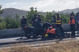 Un motard accidenté à Labattoir et pris en charge par les pompiers