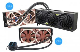 SyCon propose une RTX 5080 dotée d'un AIO, avec des ventilateurs Noctua, au look improbable !
