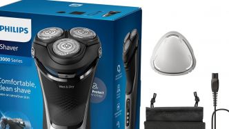 Promotion - Philips rasoir électrique Wet & Dry : autonomie 60 min à moins de 50 €