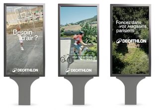 Campagne d’affichage digital multi-locale de Decathlon pour son vélo électrique