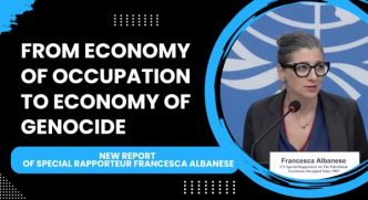 « De l'économie de l'occupation à l'économie du génocide »