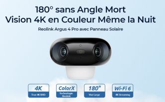 Sécurisez votre maison avec le Pack Reolink Argus 4 Pro : Promotion à 142,49€ (Argus 4 Pro + panneau solaire)