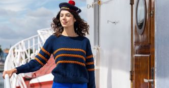 Patron de tricot gratuit : le pull marin à torsades inversées