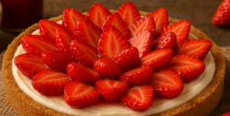 Tarte aux fraises express sans cuisson   Prête en 15 minutes – sans four – ultra fraîche