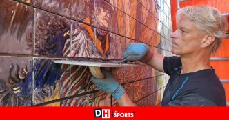 La fresque d'Edmond Dubrunfaut à la piscine de Kain comprenant quelque 2 300 pièces a été démontée, nettoyée et remontée sans casse