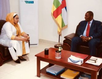 RCA : la ministre tchadienne de l'Action Humanitaire reçu à la présidence