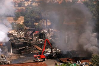 En images : l'explosion d'une station-service à Rome