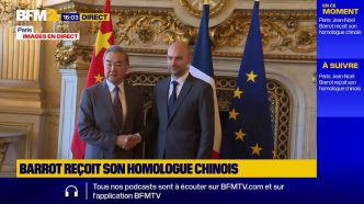 Jean-Noël Barrot reçoit son homologue chinois Wang Yi