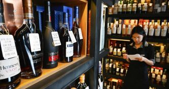 Gueule de bois pour le cognac français, taxé jusqu'à 34,9 % par la Chine