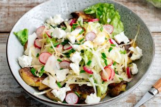 Salade de feuilles de chêne et potatoes
