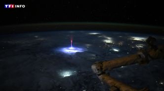 "Waouh !" : quand une astronaute capture depuis l'ISS un éclair qui jaillit au-dessus des nuages | TF1 INFO